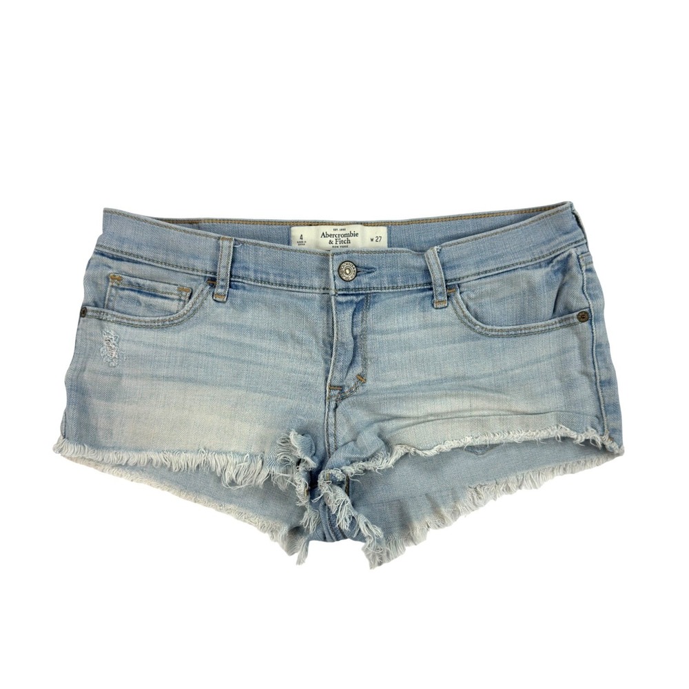 Y2K‎ Abercrombie & Fitch Micro Mini Shorts Womens Size 4 Low Rise Denim Booty